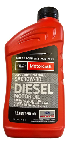 Aceite 10w30 Motorcraft Diesel 946ml
