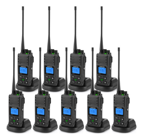 Walkie Talkie Samcom, 5 W, Alta Potencia, 9 Unidades, Largo