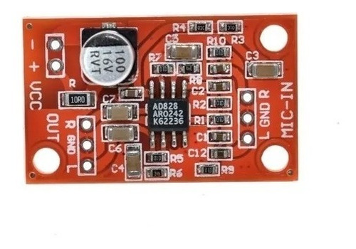 Imagen 2 de 3 de Pre Amplificador Microfono Dinamico Ad828 - Unoelctro