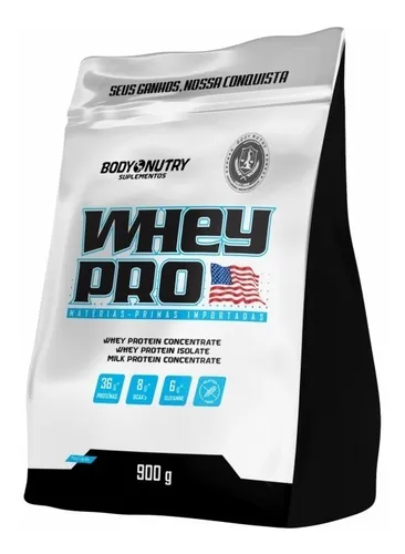 Suplemento en polvo Body Nutry que complementa Premium Whey Pro Whey Whey Pro con sabor a leche fermentada en una recarga de 900 g