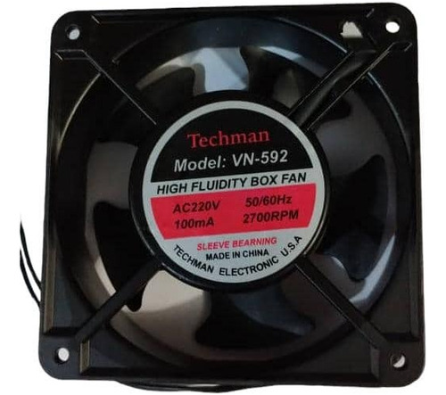 Extractor 120mmx120mmx38mm Alum 220v 50/60hz 100ma 2300rpm