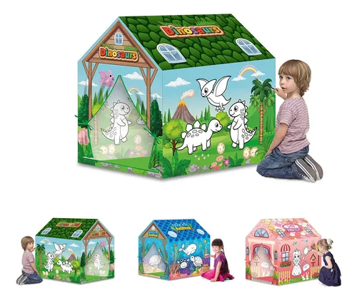 Casinha Barraca Infantil Tenda Cabaninha Brinquedo Crianca Desenho Casa da Belinda