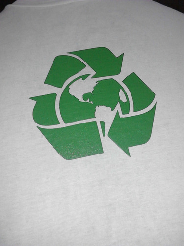 Camiseta Estampada Em Silk Recicle Meio Ambiente