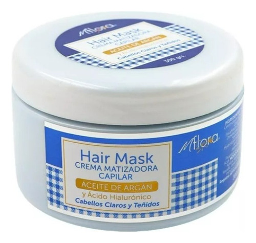 Crema Matizador Azul Para Cabello Teñido Mflora 300g