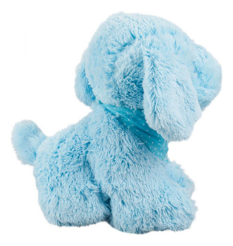 Cachorro Pleúcia Azul Sentado Bandana Pescoço 22cm
