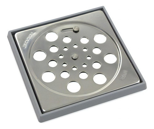 Grelha Ralo Inox Quadrado 10cm Fecho Anti Inseto Moldura