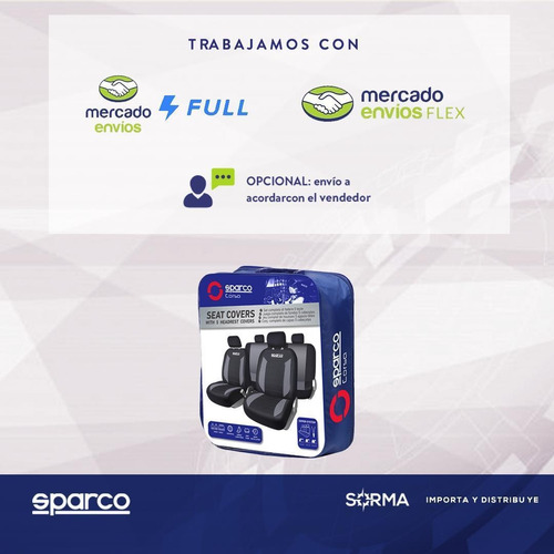 Imagen 5 de 8 de Fundas Cubre Asientos Autos Universal 9 Piezas Sparco