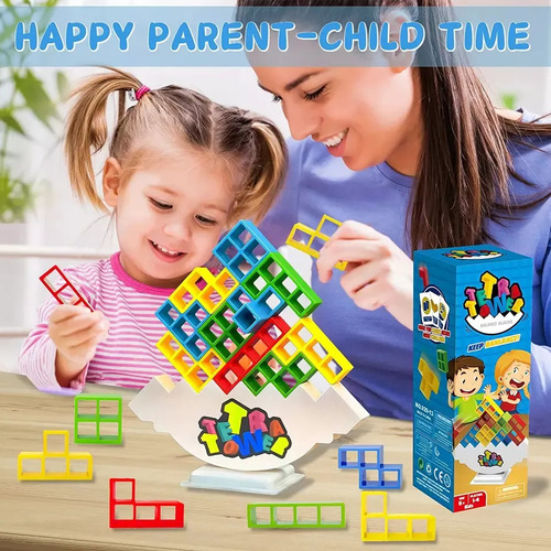 .edificio Building Block Toy Balance Tetra Tower Apilado