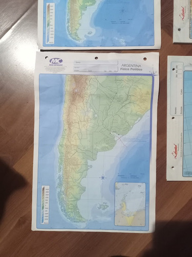 Mapas Escolares Argentina Planisferio Europa America Packx10