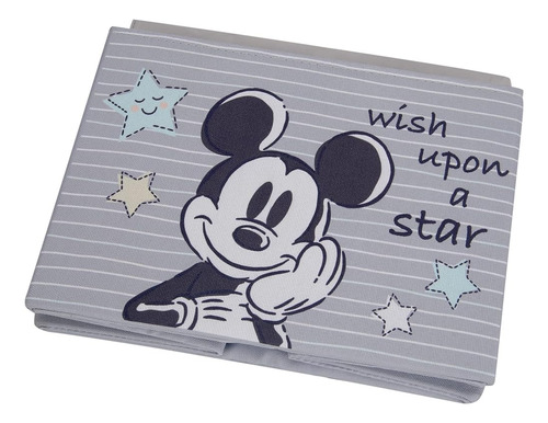 Lambs & Ivy Disney Mickey Mouse Gris Cesta De Almacenamiento