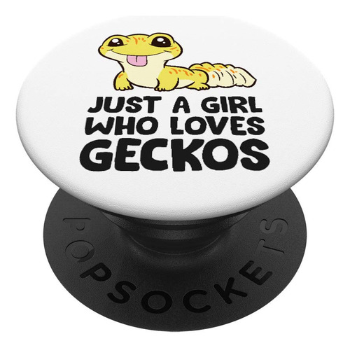 Girl Who Love Gecko Cute Leopard Popsockets Popgrip: