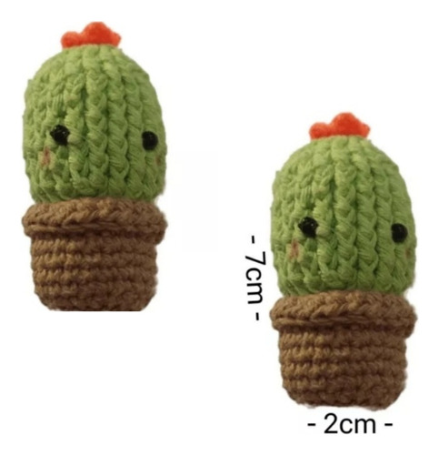 Peluches Miniatura En Forma De Cactus Tejidos