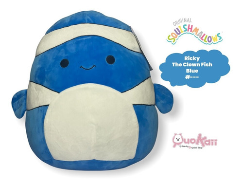 Squishmallow Ricky Blue Clownfish 12in