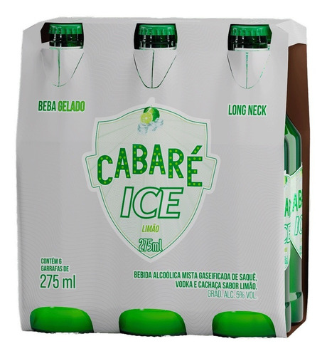 Kit Cabaré Ice Sabor Limão 06x275ml