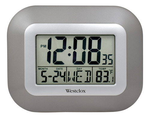 Westclox Reloj De Pared Digital Grande, Funciona Con Pilas,.
