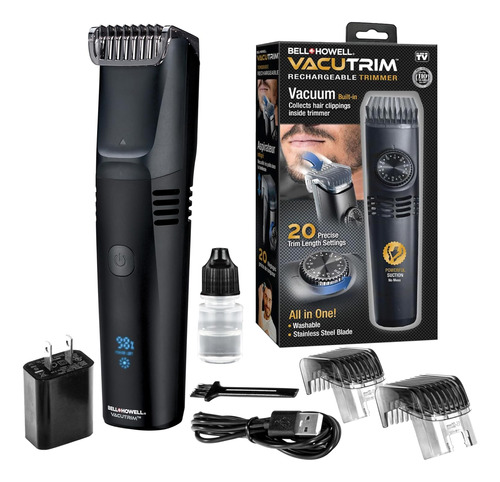 Vacutrim Deluxe Cordless Mens Beard Trimmer, Afeitadora...