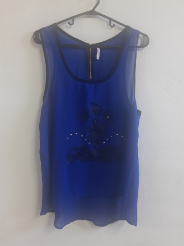 Musculosa De Mujer Con Estampa Y Cierre. Talle L. Impecable 