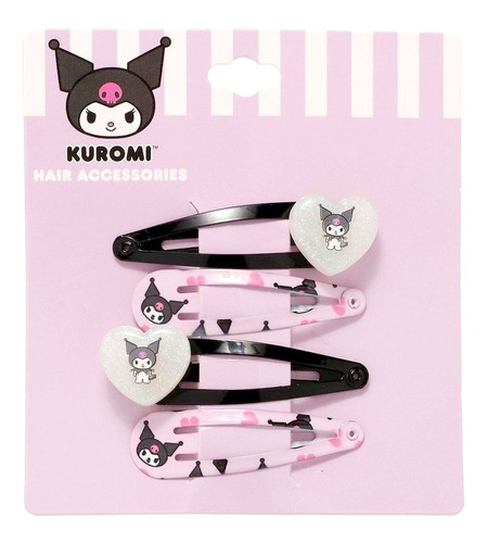 Sanrio Juego De  Pasadores Para El Cabello Kuromi 