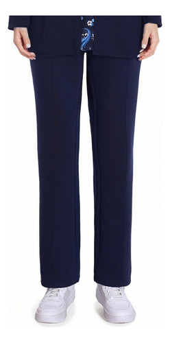 Pantalón Mujer Buzo Flare Clásico Azul Oscuro Fashion's Park