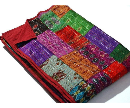 Sophia Art Indian Quilt -vintage Quilt Old Patola Indian Sil