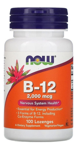 Suplemento em pastilhas NOW  Suplementos Vitamina B12