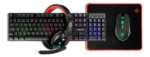 Imagem do produto Combo Gamer TGT Ariete 4x1 Rainbow – Teclado, Mouse 1600 DPI, Mousepad e Headset 40mm em Mercado Livre