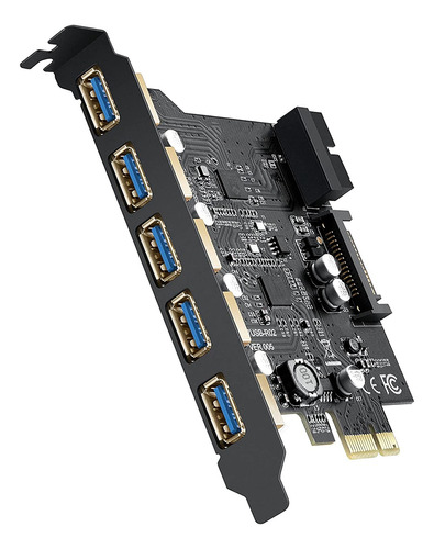 Tarjeta Pci-e A Usb 3.0 5 X Usb 3.0 Usb 3.1 Gen1 Pci Express