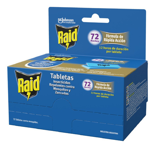 Raid Tabletas Anti Mosquitos Doble Accion X216 Unidades