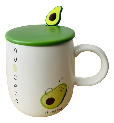 Taza Tazón Palta Con Tapa + Cuchara Cerámica Bazar 