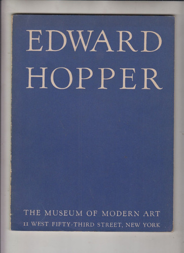 1933 Edward Hopper Exhibicion En Museo Arte Moderno New York