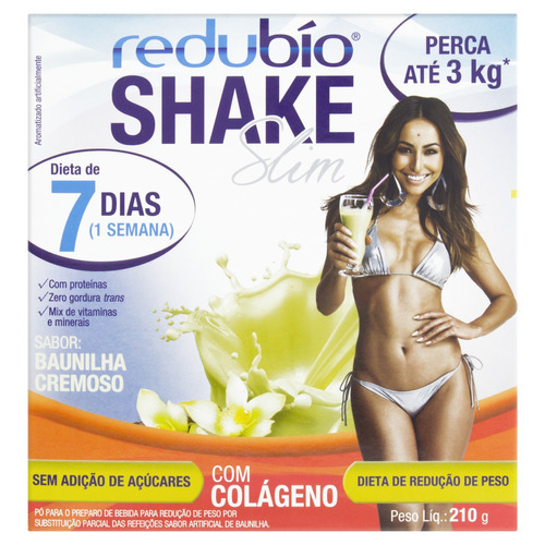 Pó para Shake para Redução de Peso Baunilha Redubío Slim Caixa 210g