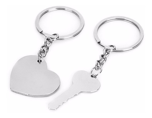 Imagen 4 de 4 de Llavero Romantico Para Parejas Llave Y Corazon Regalo Amor
