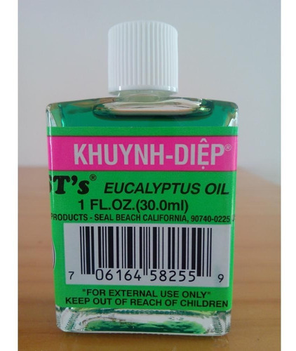 Aceite De Eucalipto Y Menthol. Khuynh - Diep Frasco X 30 Ml.