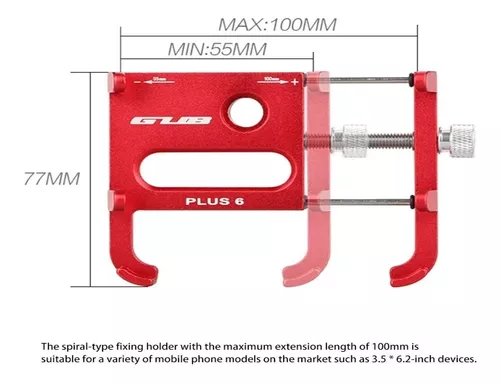 Suporte Celular P/ Moto e Bicicleta em Alumínio anodizado Gub Plus 21 –  HumanBrasil