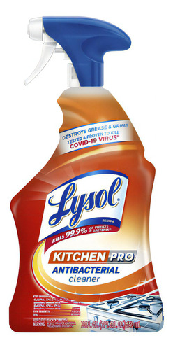 Lysol Kitchen Pro - Gatillo Limpiador Antibacteriano, Naranj