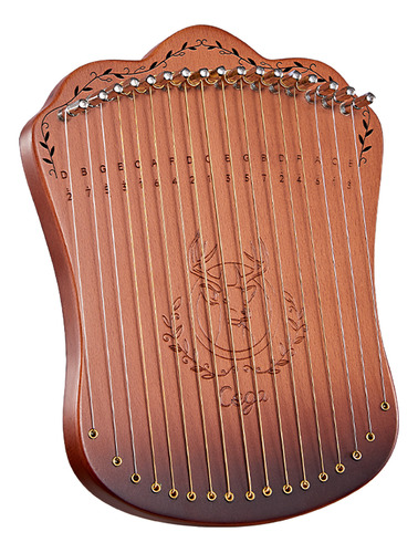 Harp Lyre 17 Cuerdas Madera Haya Portátil Con Llave Afinació