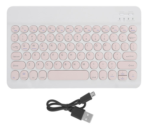 Teclado Bluetooth De 10 Pulgadas Rosa