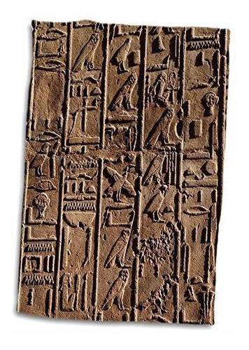 3d Rose Ancient Hieroglyphics-temple Of Karnak-luxor-egypt-a