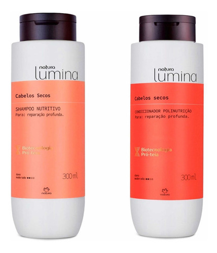 Natura Lumina Shampoo + Condicionador, Para Cabelos Secos