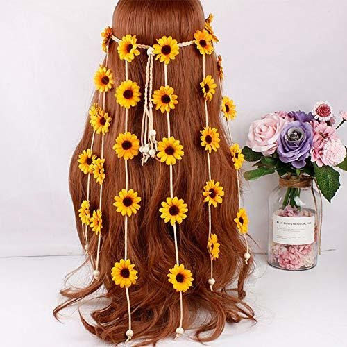 Diadema De Dama Diadema De Girasol Flor Margarita Hippie Ind
