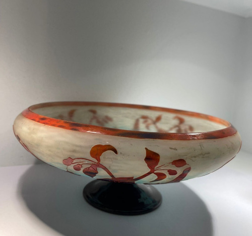 Antiguo Vidrio Firmado Artistico Le Verre Francais Original (Usado)