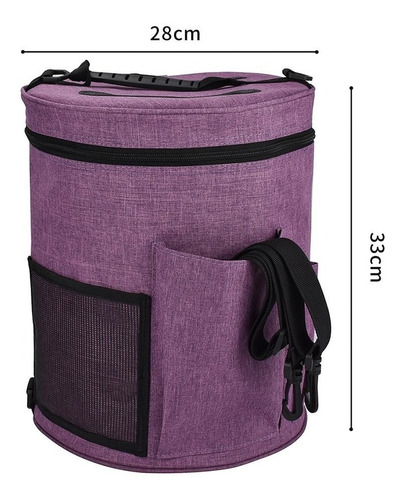 Imagen 5 de 8 de Bolso Porta Tejido Lanas Palillos Y Crochet Grande