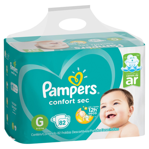 Fraldas Pampers Confort Sec G