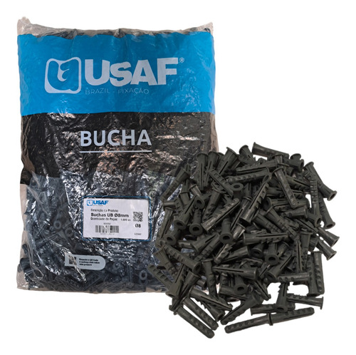 Pacote Kit 2000 Un Buchas 8mm Com Aba Bucha N8 Usaf
