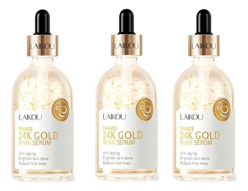 Pack 3 Serum France 24k Gold Snail Laikou Antiarrugas