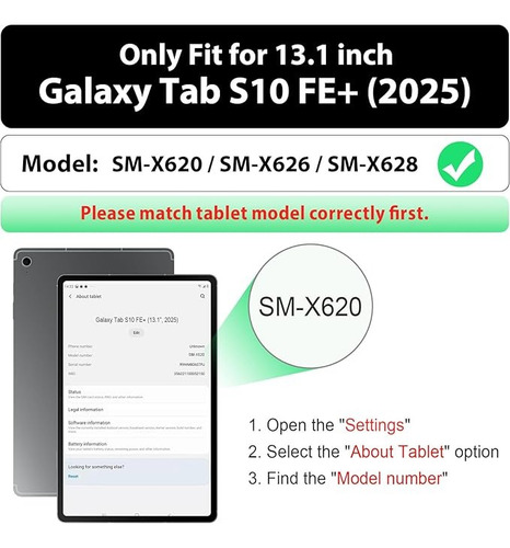 Mica+funda Para Galaxy Tab S10 Fe+/ S10 Fe Plus 13.1 (2025)