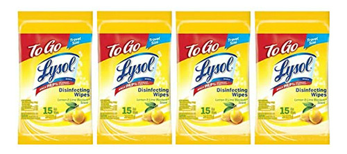 Desinfectante Lysol Limón&limón En Paq. 15 Uds. (4 Paq