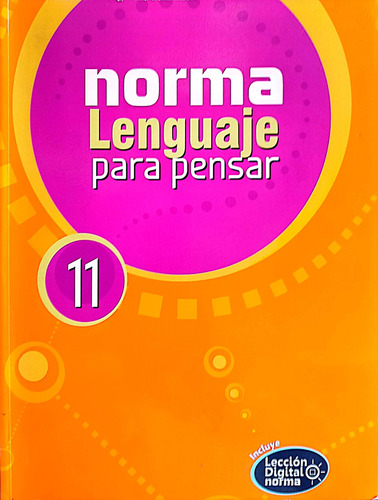 Norma Lenguaje Para Pensar 11 Libro Nuevo Y Original 