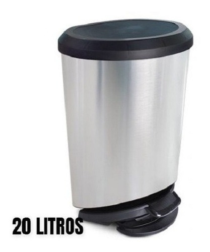 Cesto Lixo Lixeira 20 Litros Pedal Recipiente Plástico
