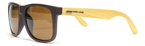 Óculos De Sol Hang Loose Polarizado Proteção Uv Premium Cor Marrom